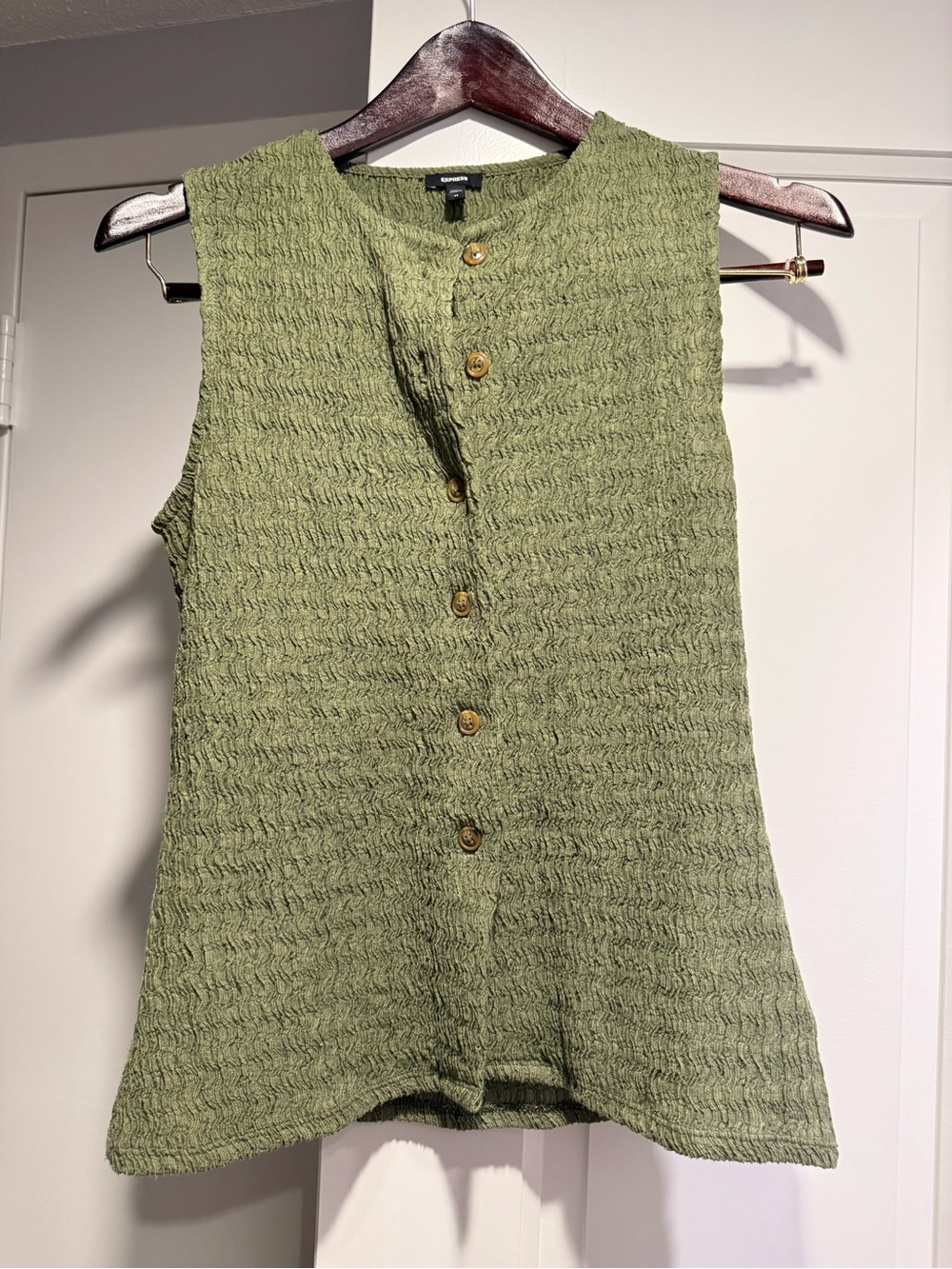 Express Sleeveless Olive Green Set